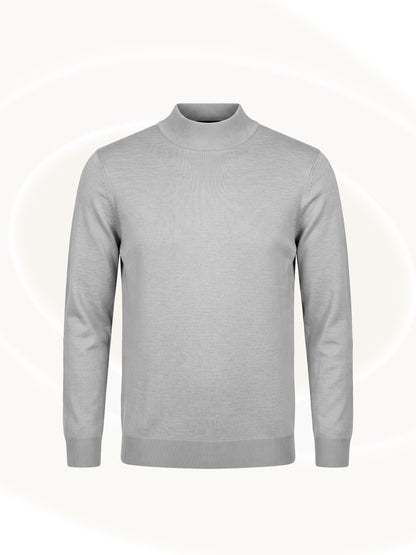 Gian Mock Neck Silver Gray