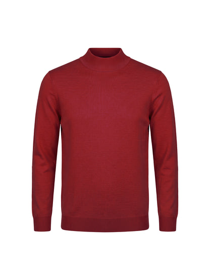 Gian Mock Neck dark burgundy