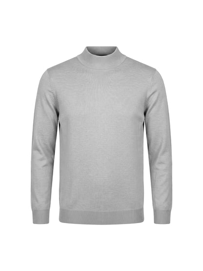 Gian Mock Neck silver gray