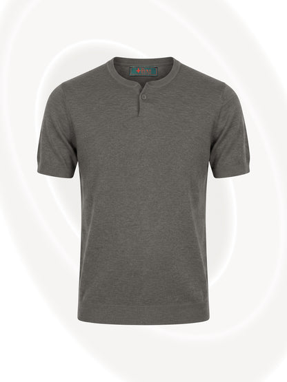 Henley Cotton Knit Tee