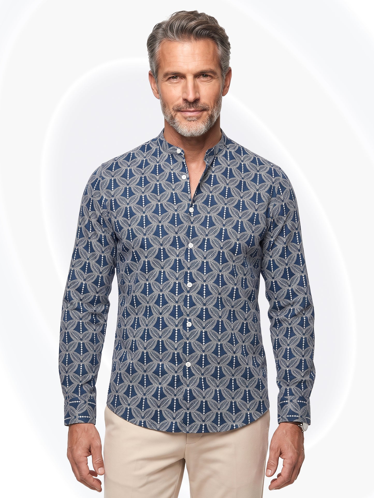 Hand Embroidered Chino Shirt