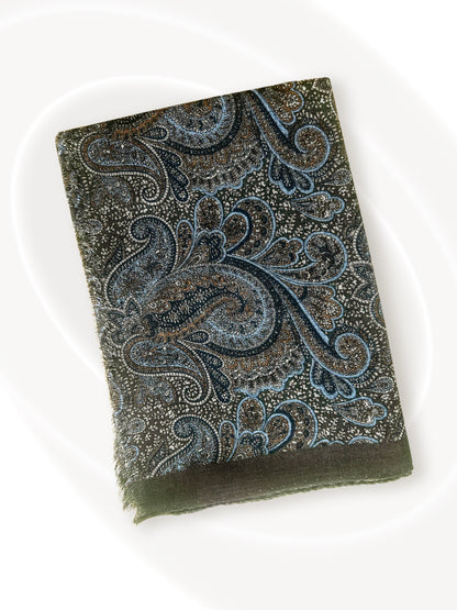 Italian Paisley Wool Scarf