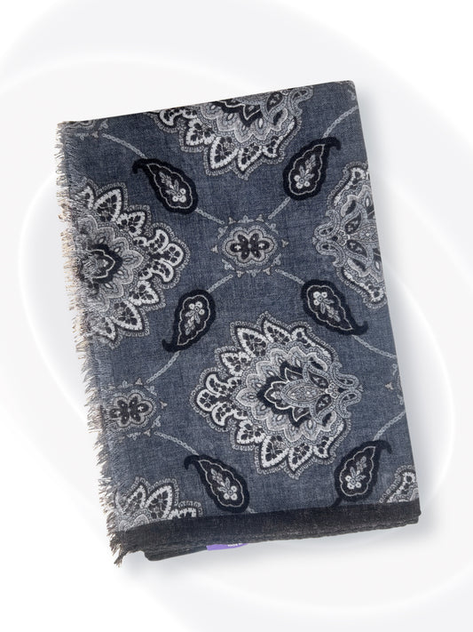 Italian Paisley Wool Scarf