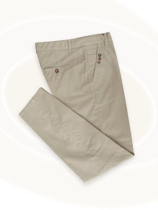 Kreo Linen-Cotton Pants Khaki