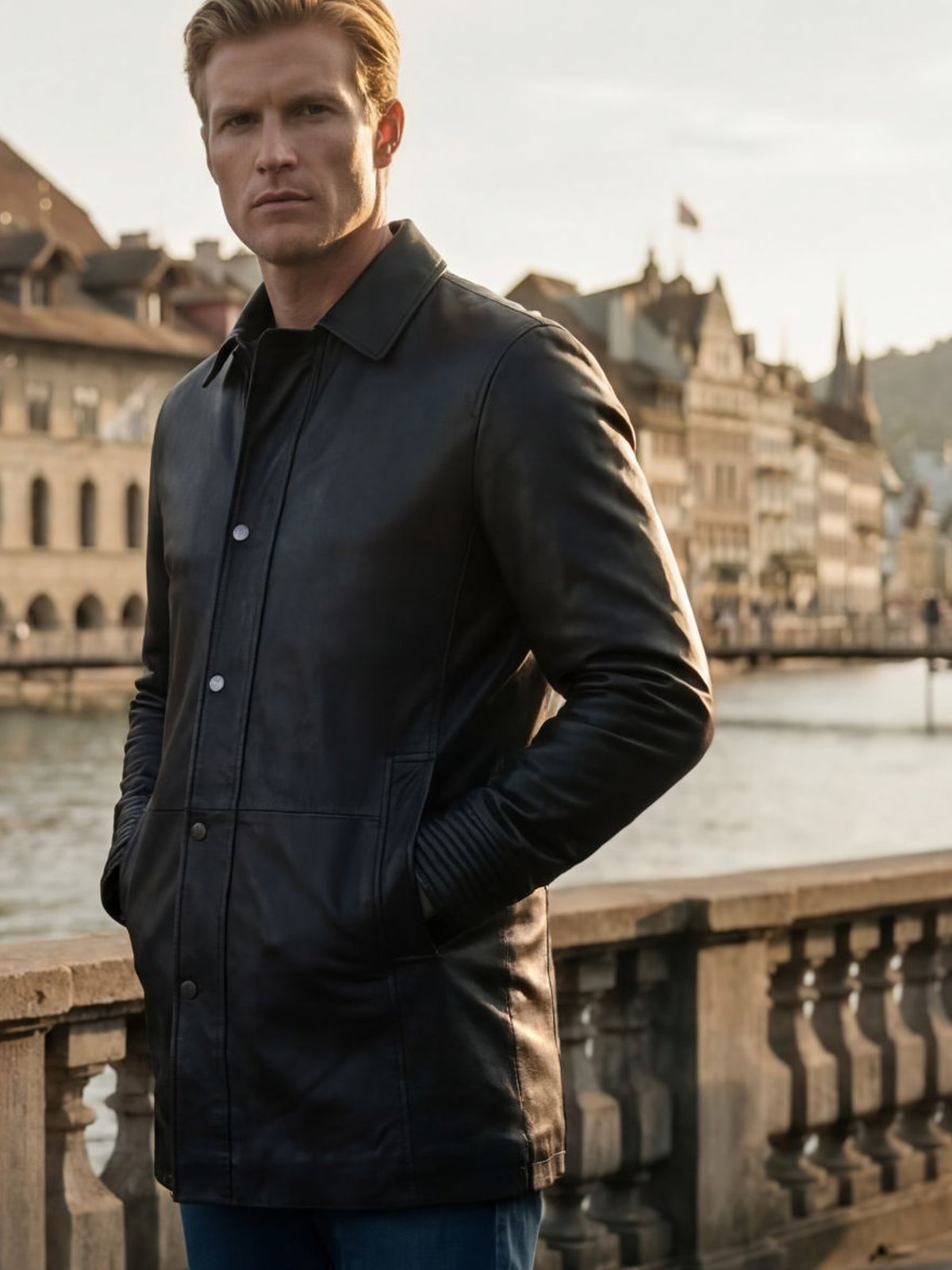 Nappa Leather Coat Black