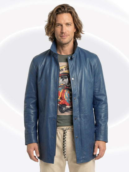 Nuvolato Leather Coat
