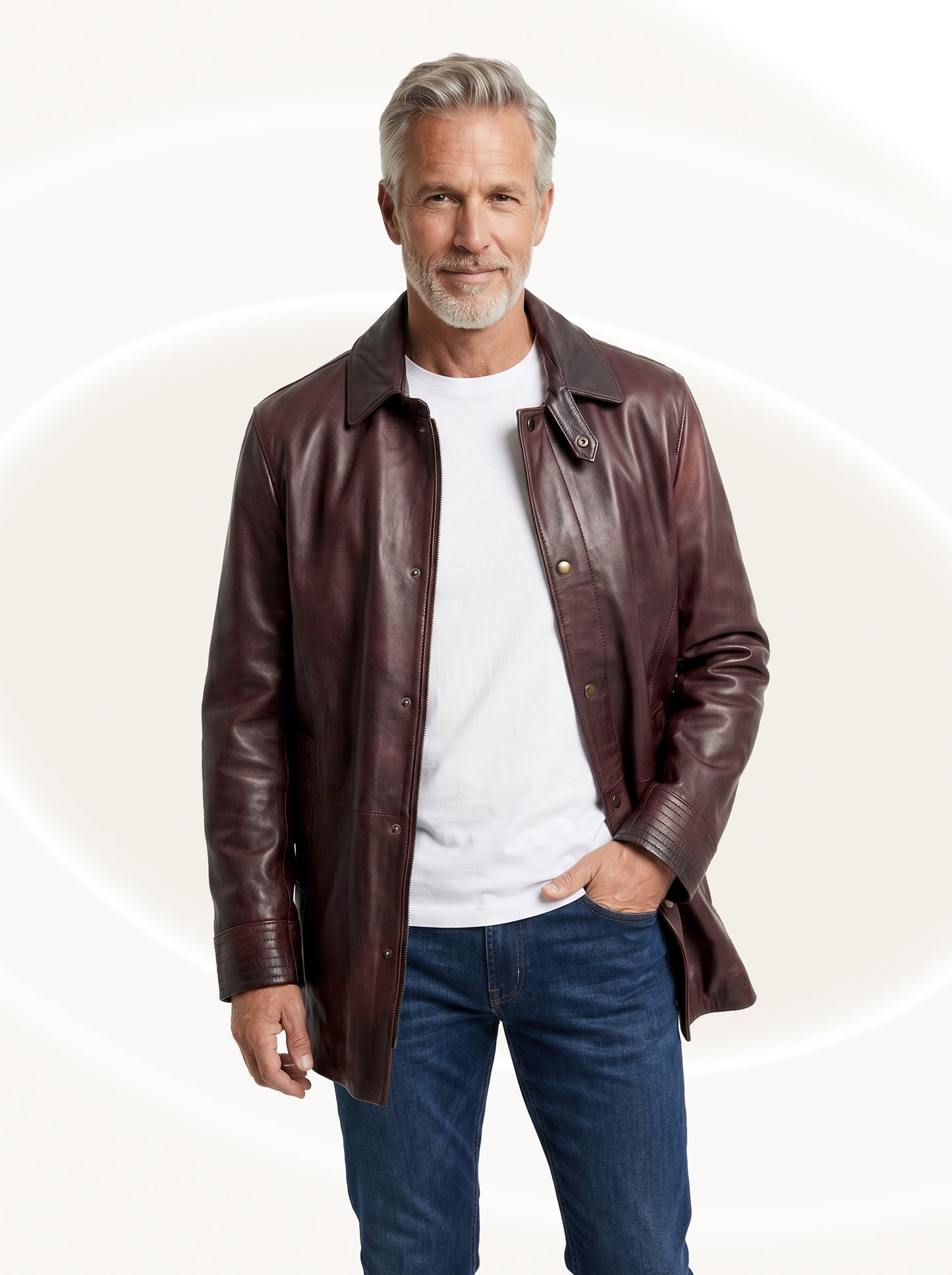 Nuvolato Leather Coat