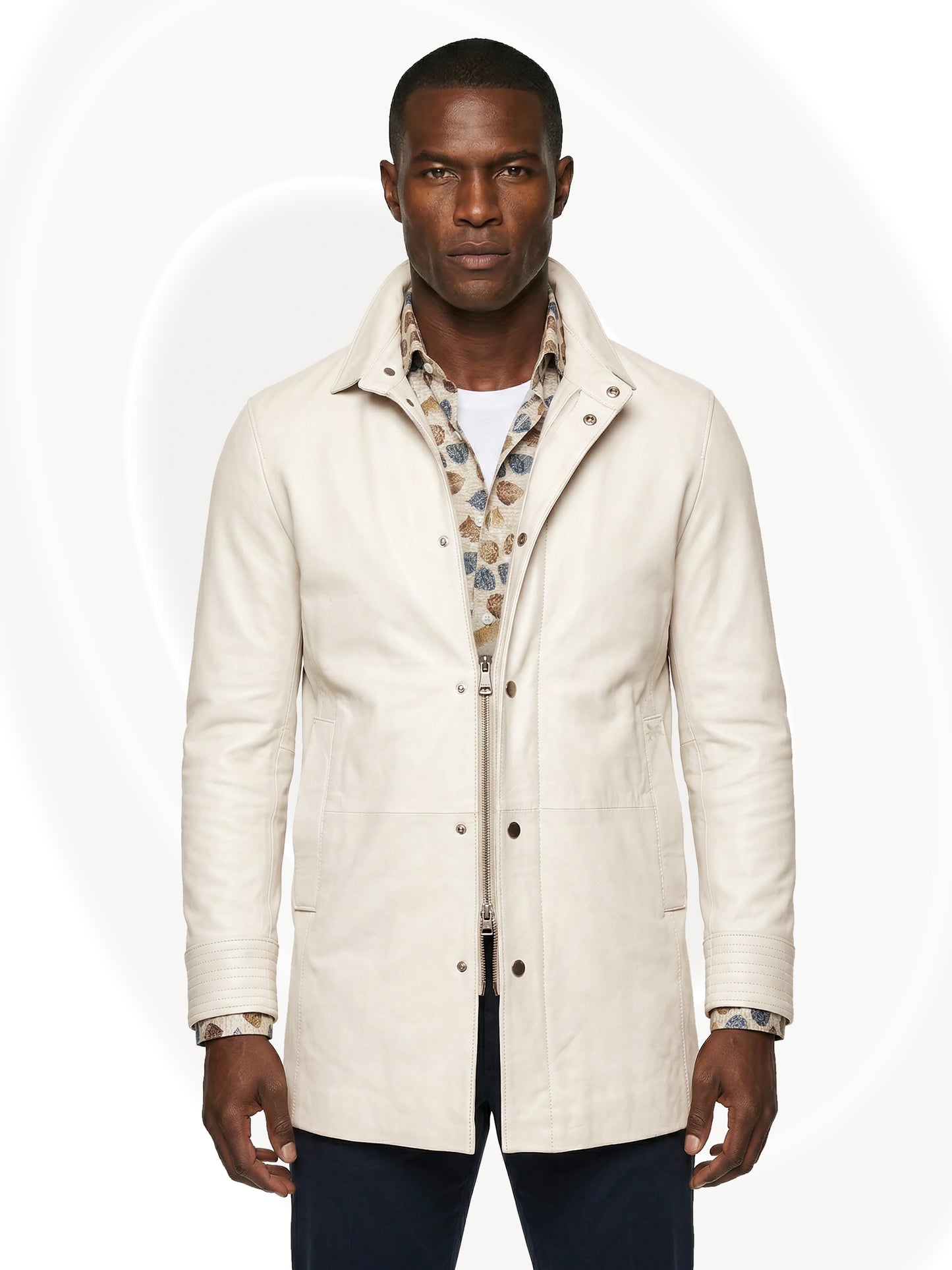 Nuvolato Leather Coat