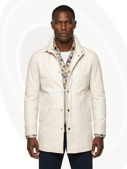Nuvolato Leather Coat