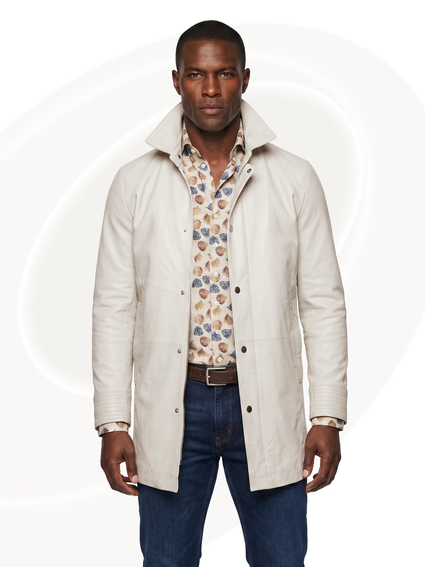 Nuvolato Leather Coat