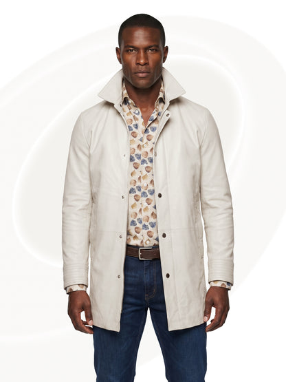 Nuvolato Leather Coat