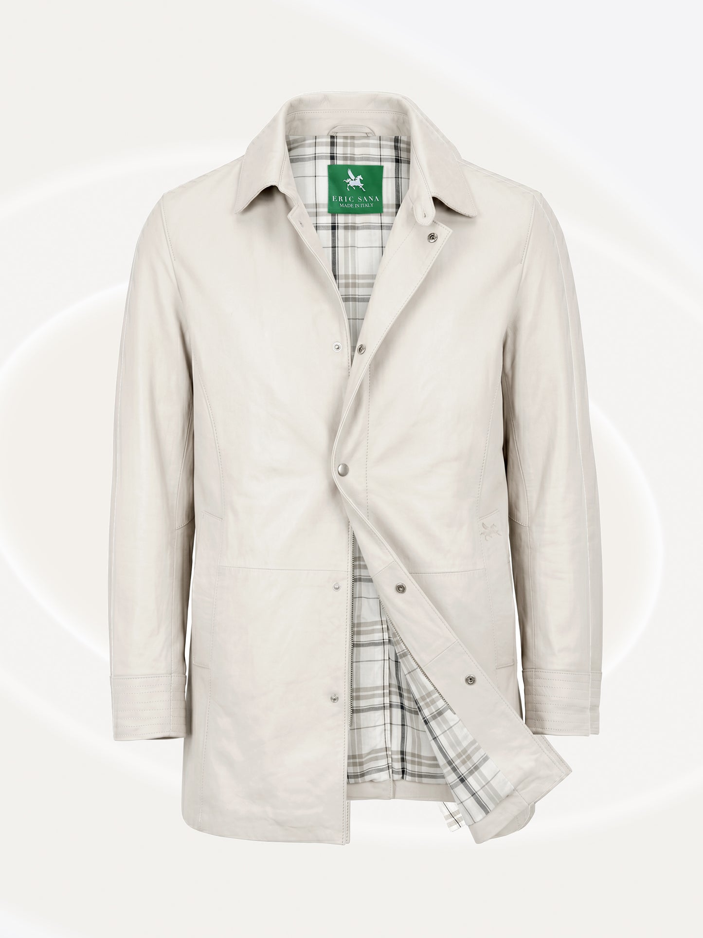 Nuvolato Leather Coat