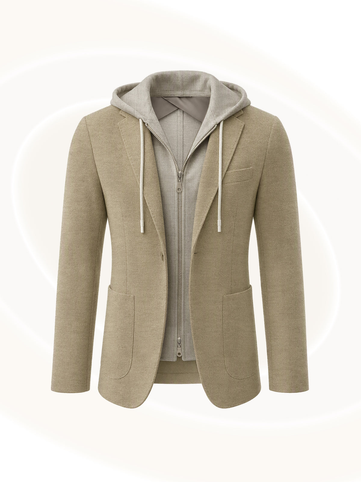 Pagani Stretch Wool Hoodie Latte