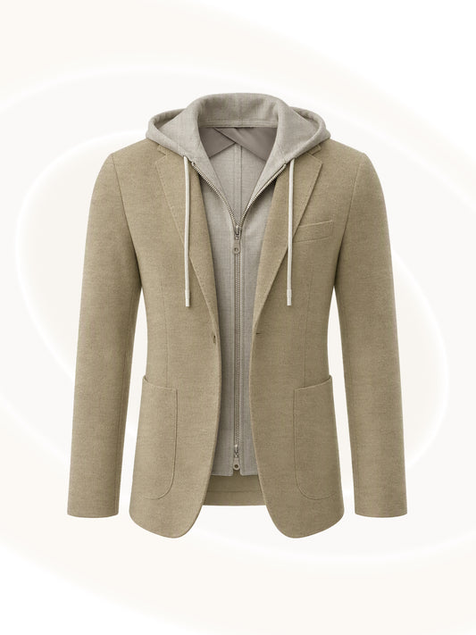Pagani Stretch Wool Hoodie Latte