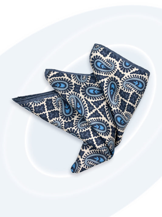 Phoenix Silk Paisley Pocket Square