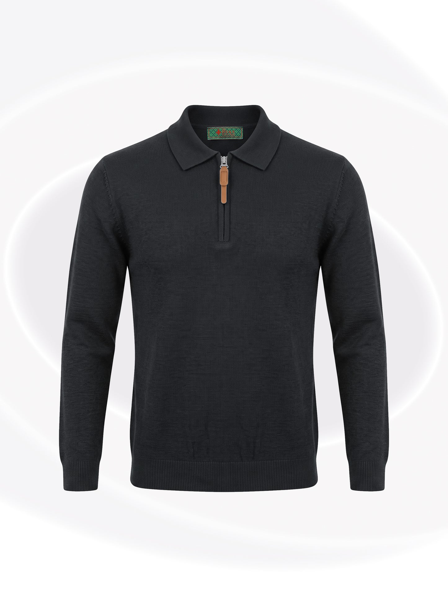 Quarter Zipped Polo Sweater
