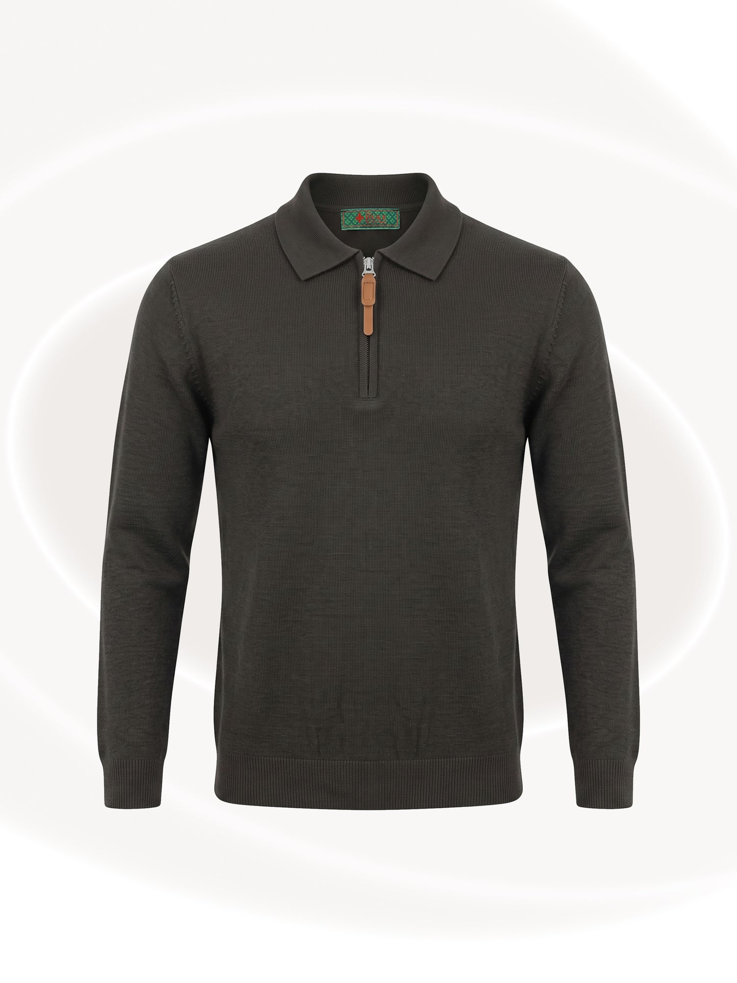 Quarter Zipped Polo Sweater