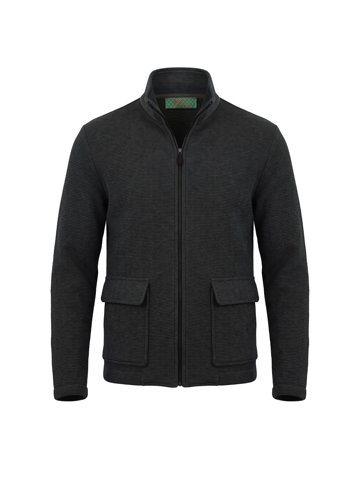 Ribbed Wool Mix Jacket Black