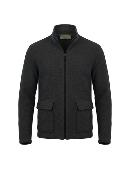 Ribbed Wool Mix Jacket Black
