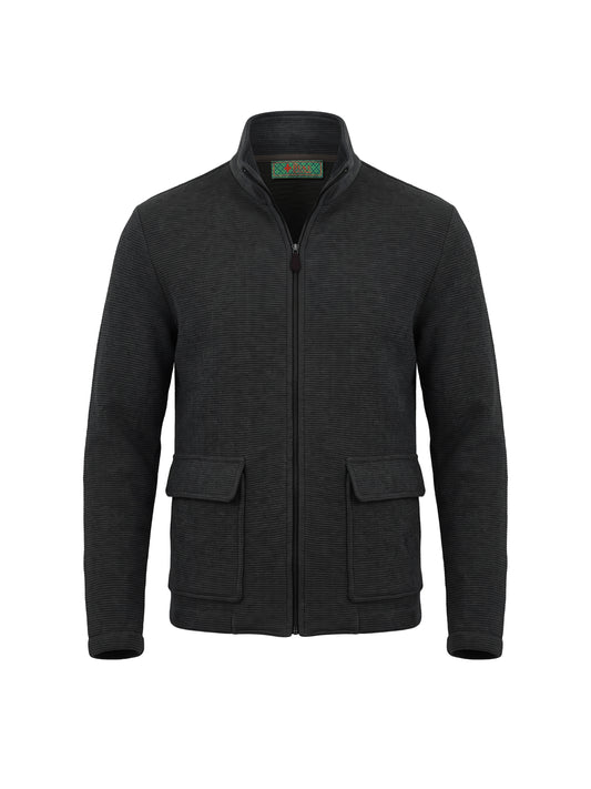 Ribbed Wool Mix Jacket Black