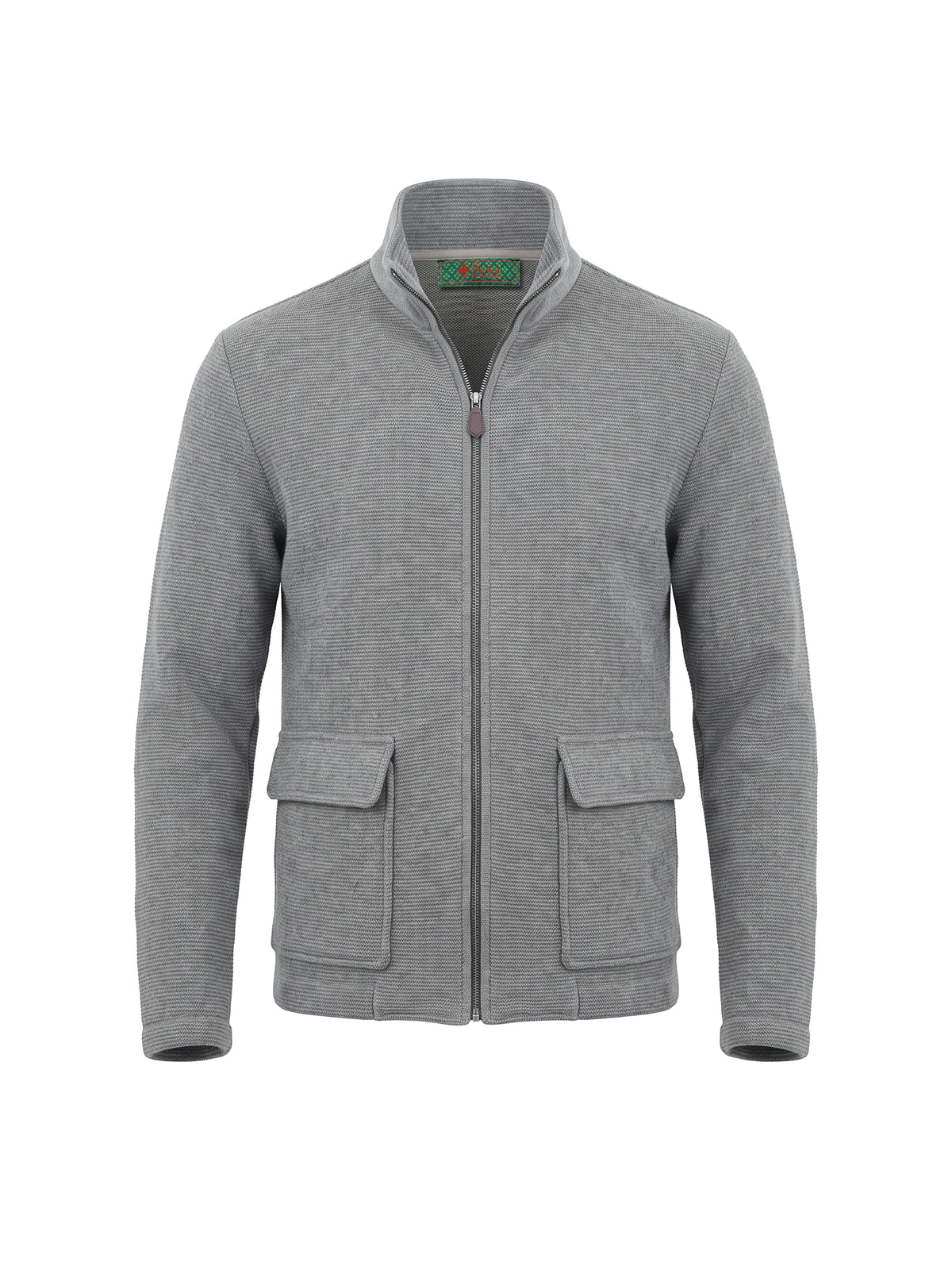 Ribbed Wool Mix Jacket Gray
