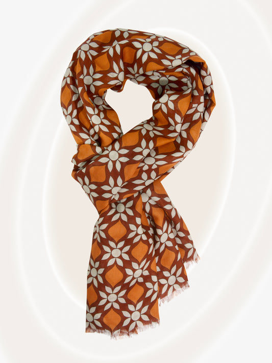 Cashmere & Modal Orange Scarf