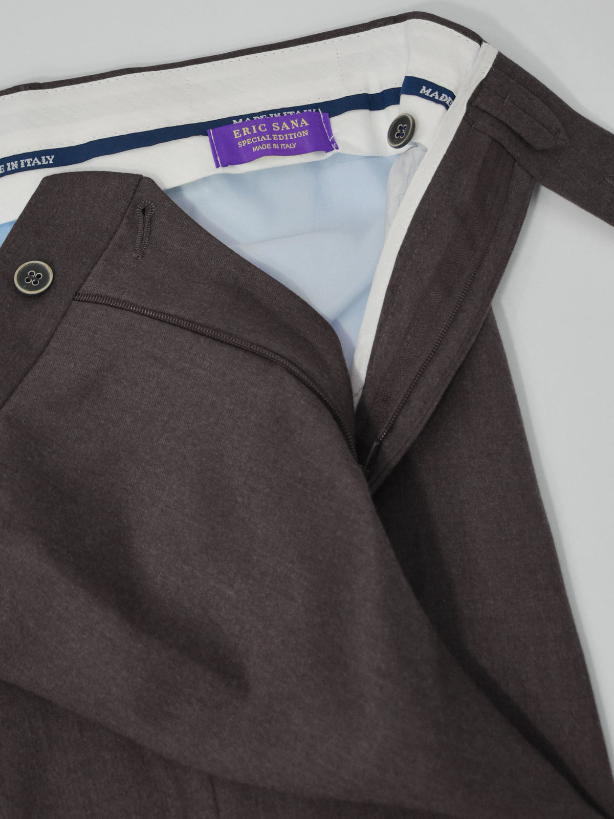 Salerno Wool Pants Brown Detail