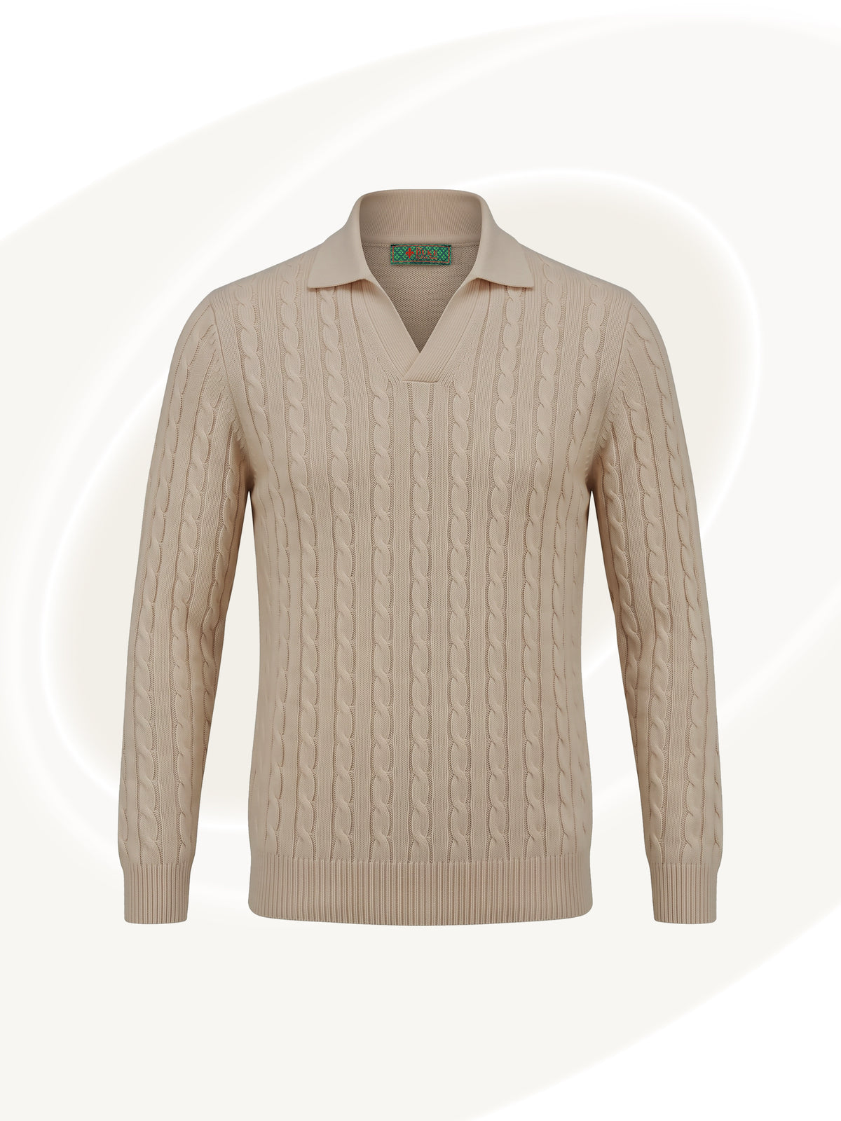 V-Cable Knit Sweater