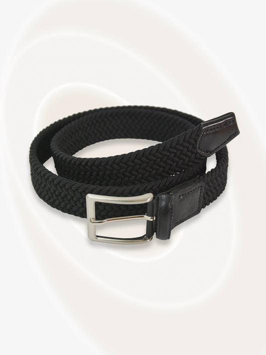 S23 BRAIDED STRETCH LEATHER BELT