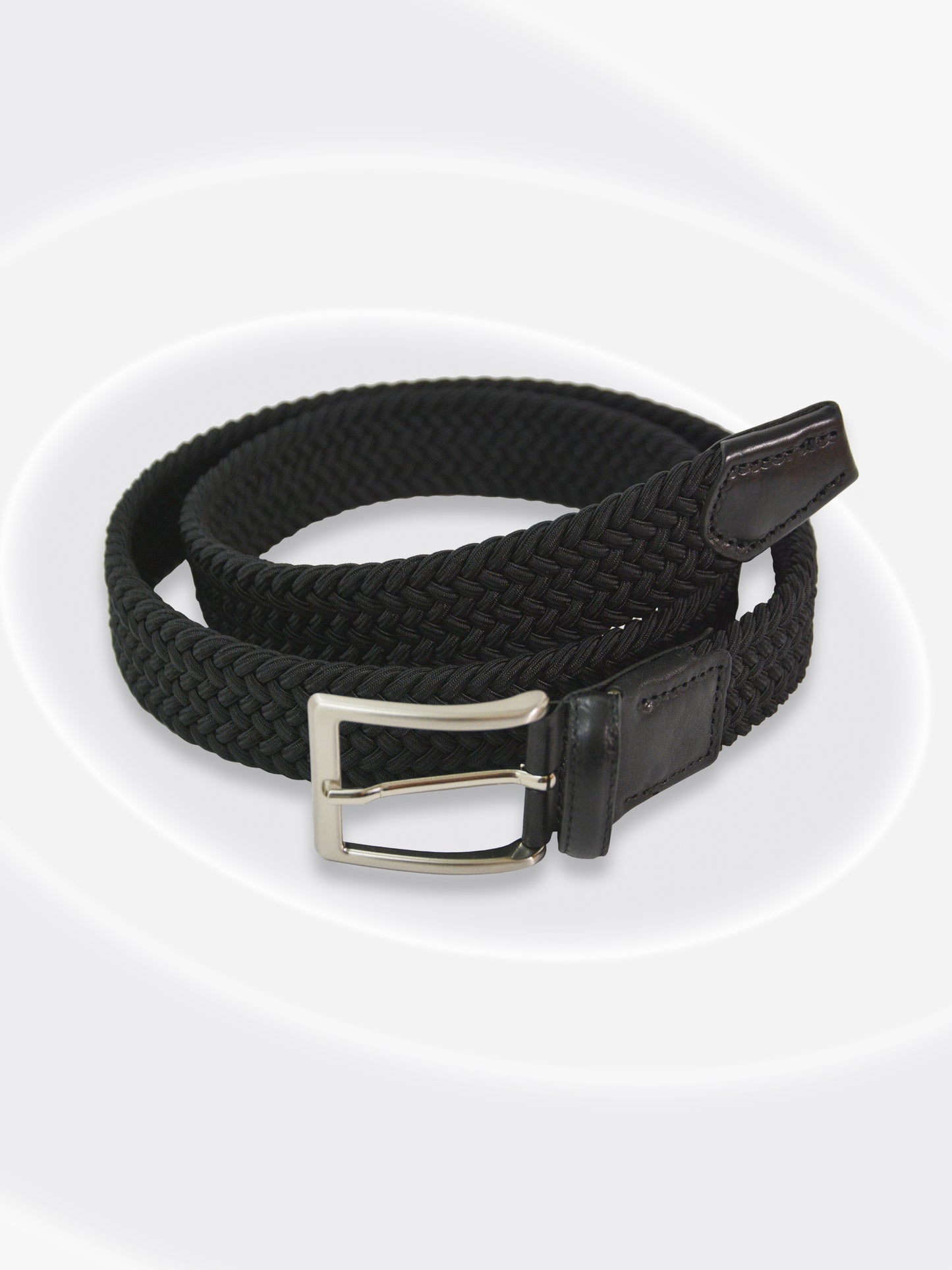 Braided Stretch Leather Belt