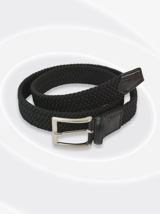 Braided Stretch Leather Belt