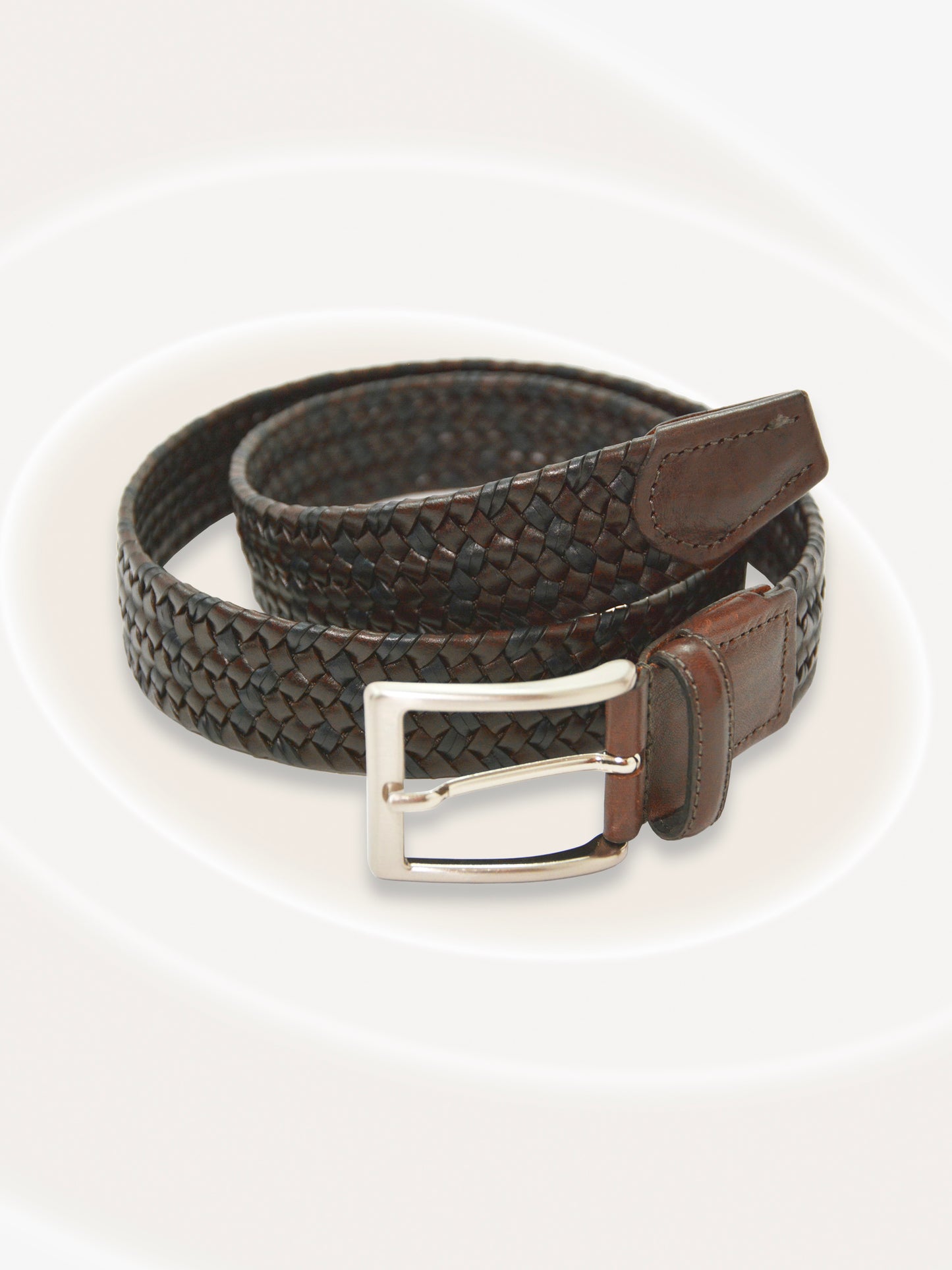 Braided Stretch Leather Belt