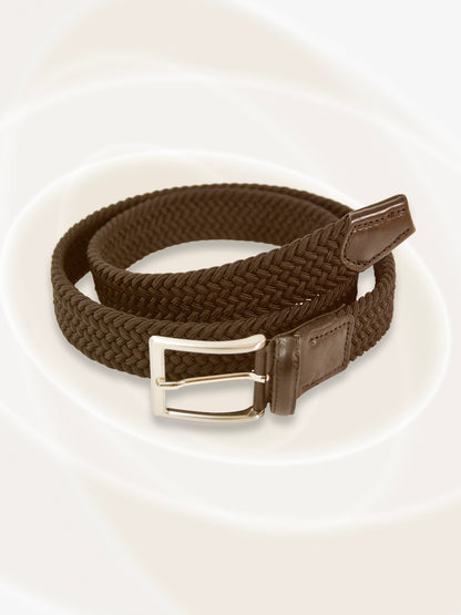 Braided Stretch Leather Belt