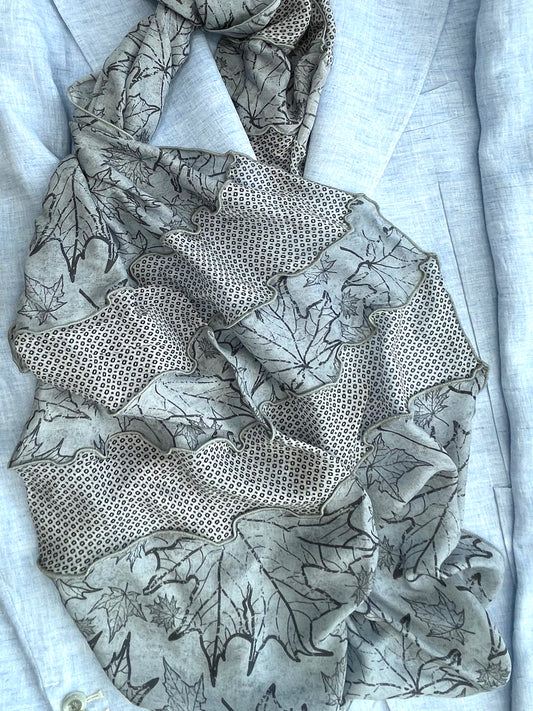 Écharpe beige en cachemire et modal