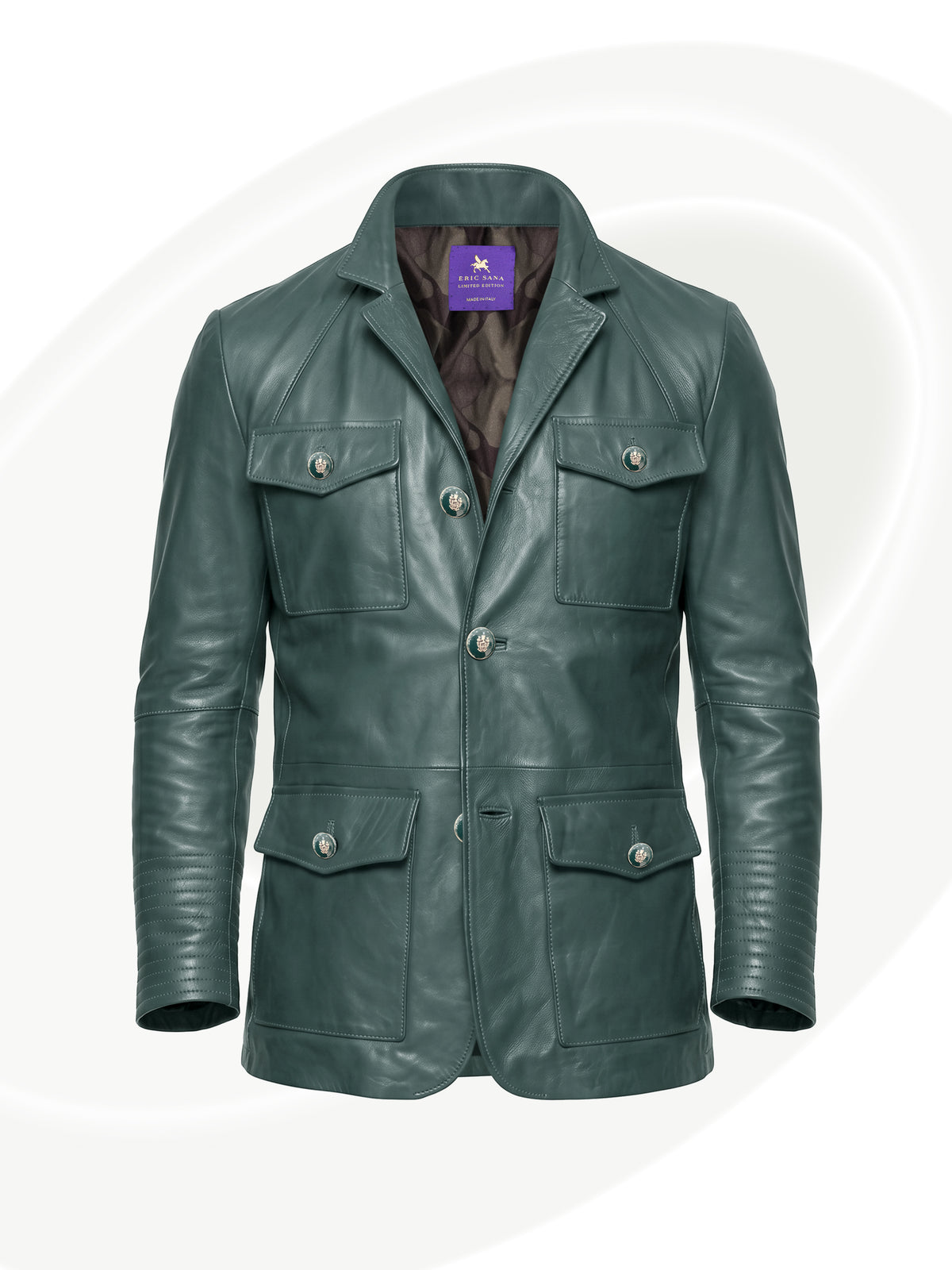 pegasus leather coat green